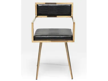 JAZZ - Upholstered leather chair with armrests by KARE Design - view 2